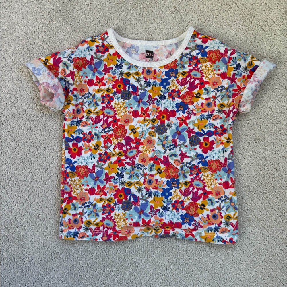 Tea Collection Multicolor Floral Kids Tee